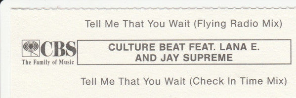 Culture Beat : Tell Me That You Wait (7",Single,45 RPM)