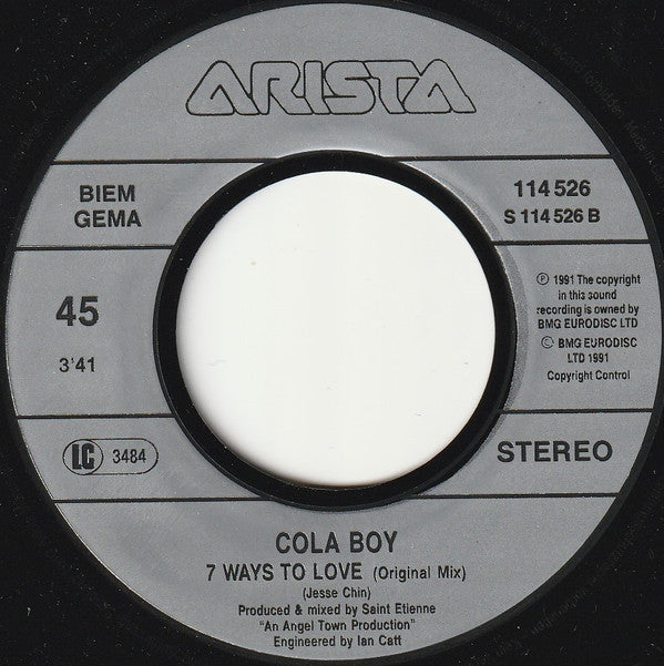 Cola Boy : 7 Ways To Love (7",45 RPM,Single,Stereo)