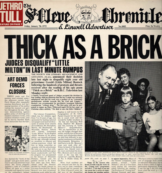 Jethro Tull : Thick As A Brick (LP,Album,Reissue)