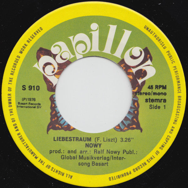 Ralf Nowy : Liebestraum (7",45 RPM)