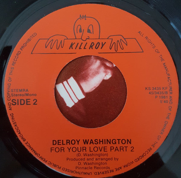 Delroy Washington : For Your Love (7",45 RPM,Single)