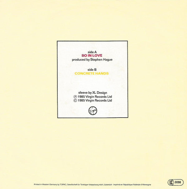 Orchestral Manoeuvres In The Dark : So In Love (7",45 RPM,Single)