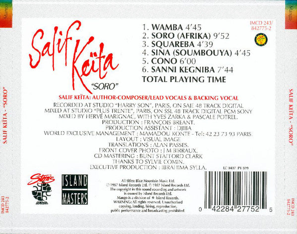 Salif Keita : Soro (Album,Reissue,Repress)