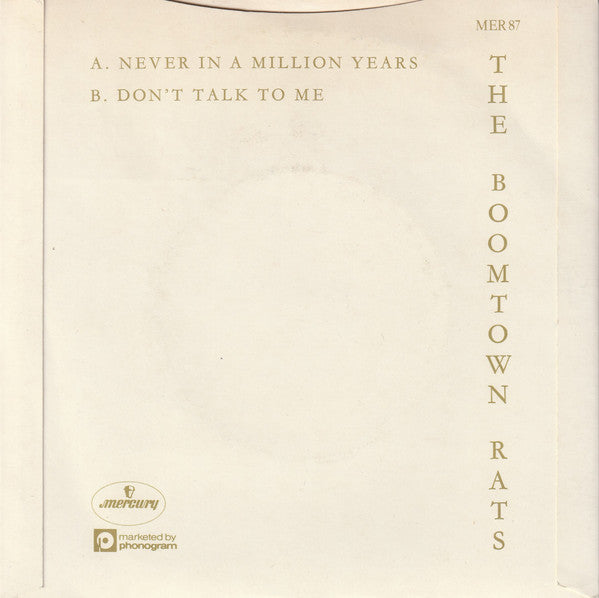Boomtown Rats, The : Never In A Million Years (7",45 RPM,Single)