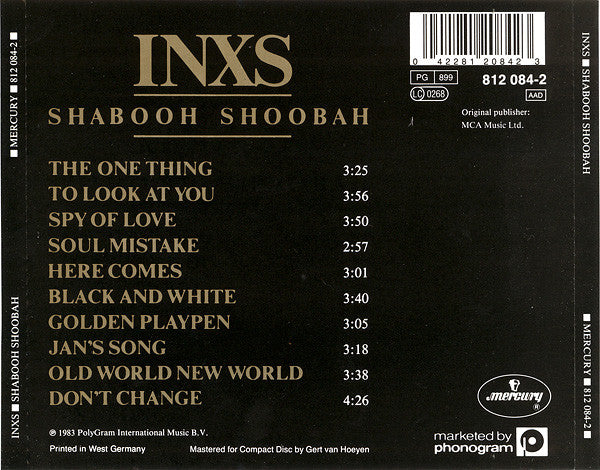 INXS : Shabooh Shoobah (Album,Reissue)