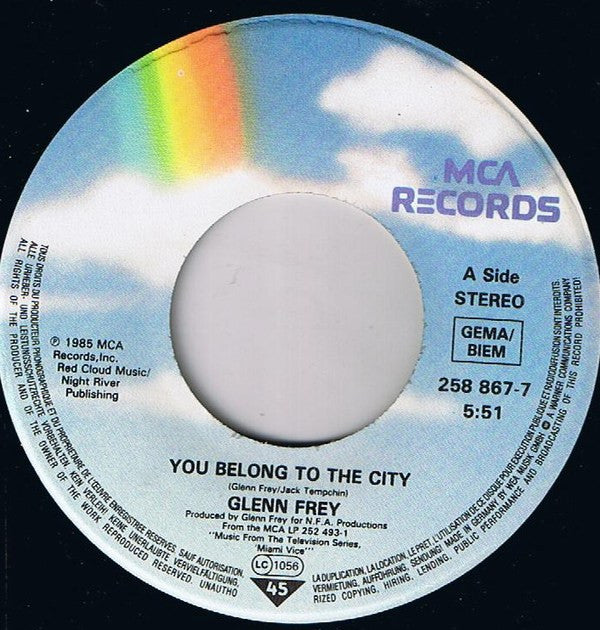 Glenn Frey : You Belong To The City (7",45 RPM,Single)