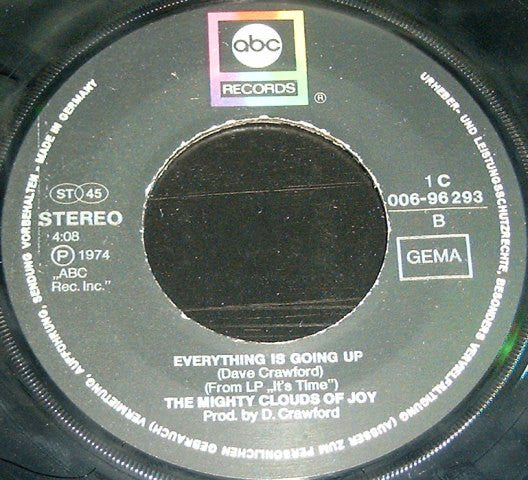 Mighty Clouds Of Joy, The : Mighty Cloud Of Joy (7",Single,45 RPM)
