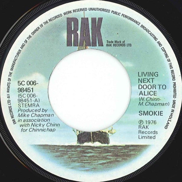 Smokie : Living Next Door To Alice (7",45 RPM,Single)