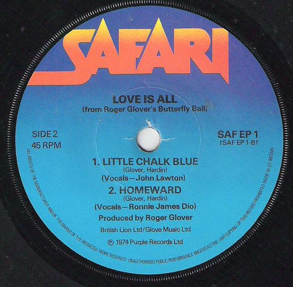 Roger Glover : Love Is All (7",45 RPM,EP)