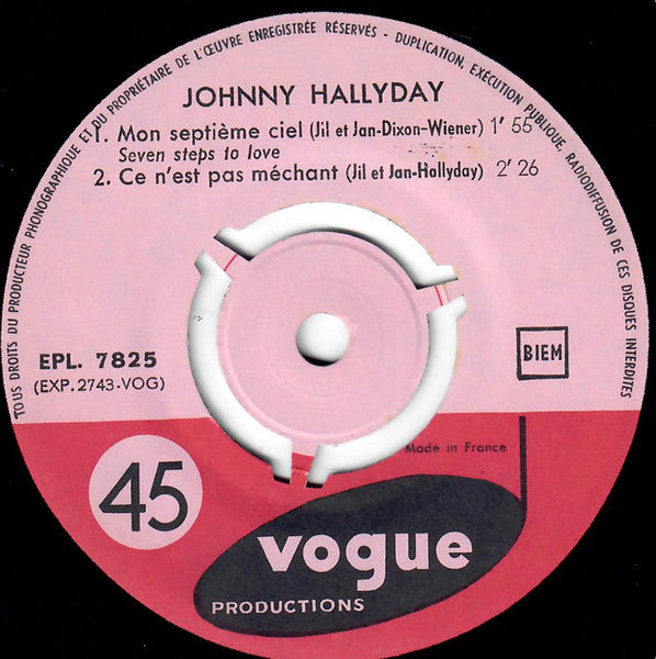 Johnny Hallyday : Nous Les Gars, Nous Les Filles (7",45 RPM,EP)