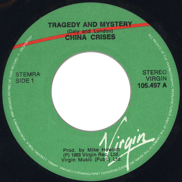 China Crisis : Tragedy & Mystery (7",45 RPM,Single,Stereo)