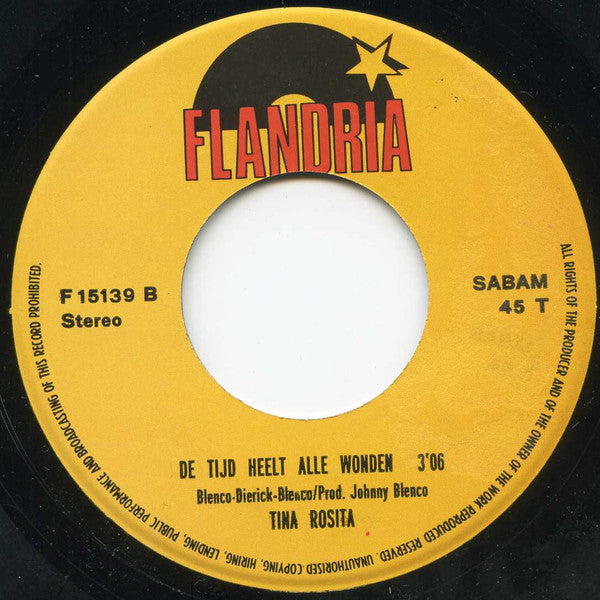 Tina Rosita : Ik Zal Jou Nooit Vergeten (7",Single)