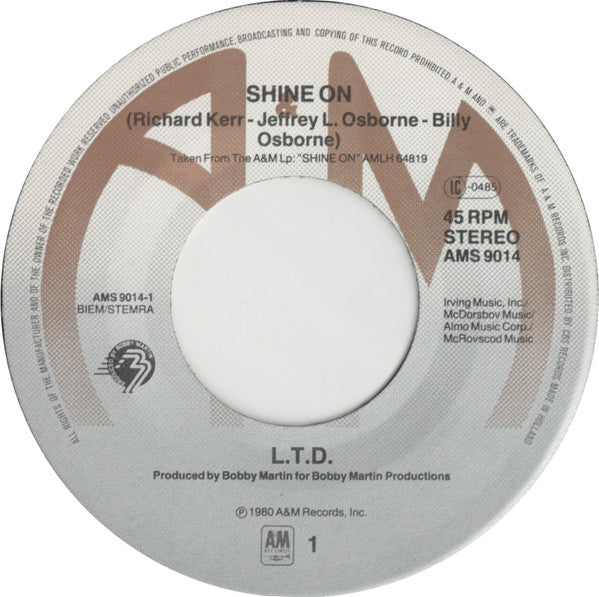 L.T.D. : Shine On (7",45 RPM)