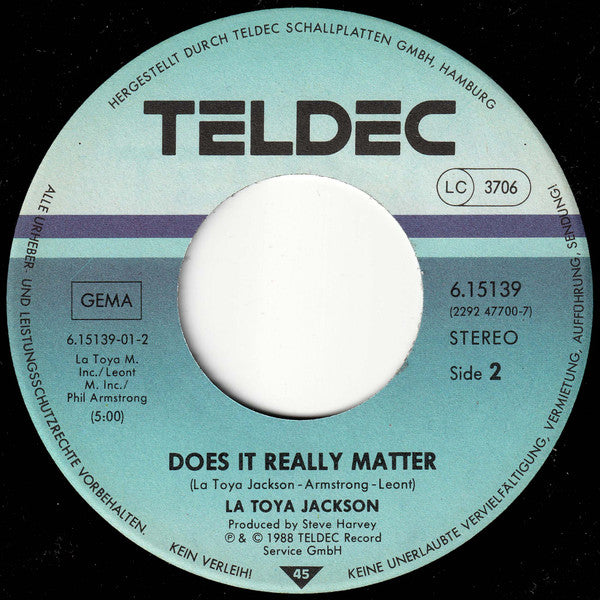 La Toya Jackson : You're Gonna Get Rocked  (7",45 RPM,Single)