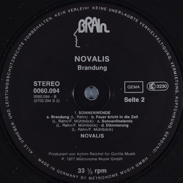 Novalis (3) : Brandung (LP,Album,Reissue)