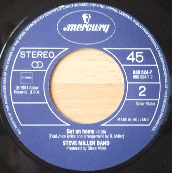 Steve Miller Band : Bongo Bongo (7",45 RPM,Single)