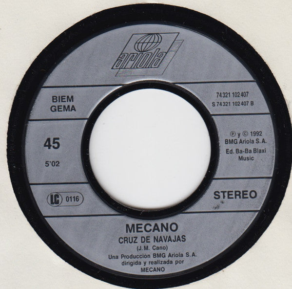Mecano : Una Rosa Es Una Rosa (7",45 RPM,Stereo)