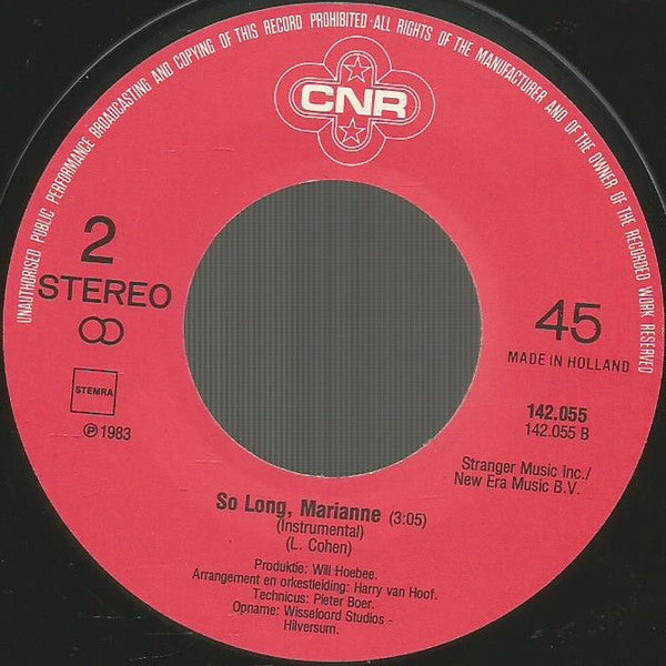 José (3) & Ron Brandsteder : So Long, Marianne (7",45 RPM,Single)