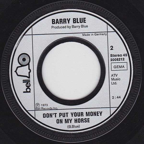 Barry Blue : Do You Wanna Dance ? (7",45 RPM,Single,Stereo)