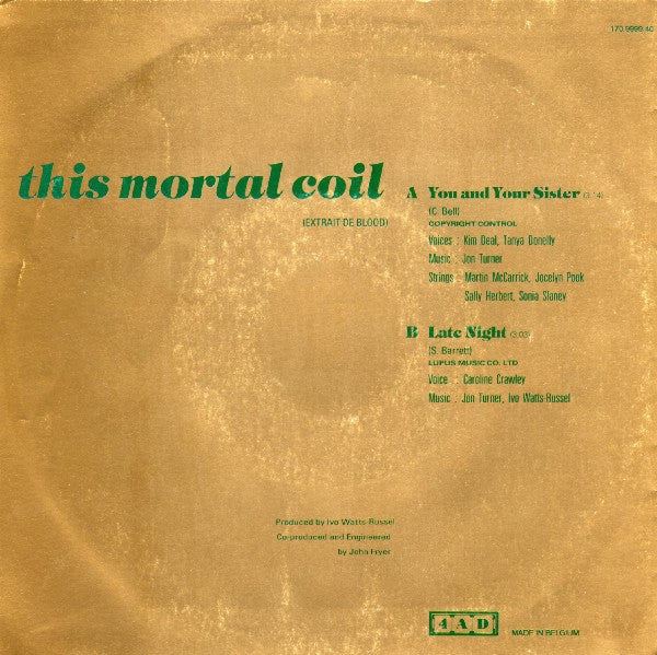 This Mortal Coil : You And Your Sister (7",45 RPM,Single)