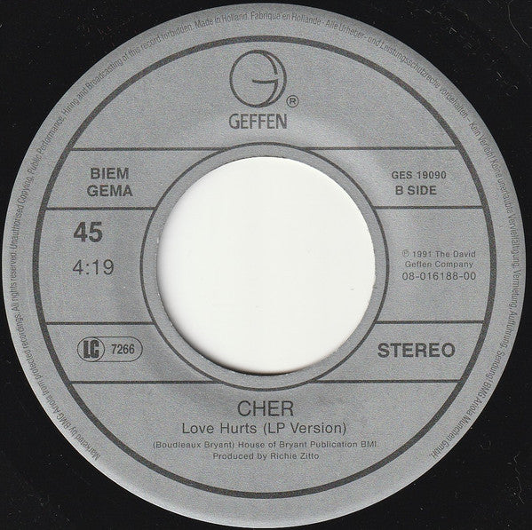 Cher : Oh No Not My Baby (7",45 RPM,Single,Stereo)