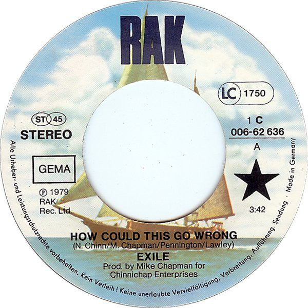 Exile (7) : How Could This Go Wrong (7",45 RPM,Single,Stereo)