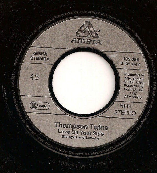 Thompson Twins : Love On Your Side (7",Single,45 RPM)