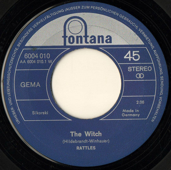 Rattles, The : The Witch (7",45 RPM,Single,Stereo)