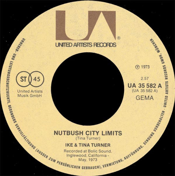 Ike & Tina Turner : Nutbush City Limits / Help Him (7",45 RPM,Single,Stereo)