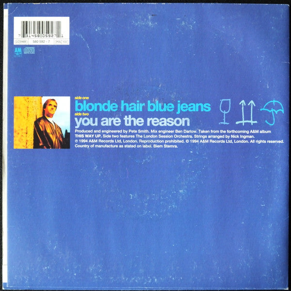 Chris de Burgh : Blonde Hair Blue Jeans (7",45 RPM,Single)