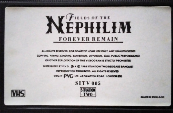 Fields Of The Nephilim : Forever Remain (PAL)