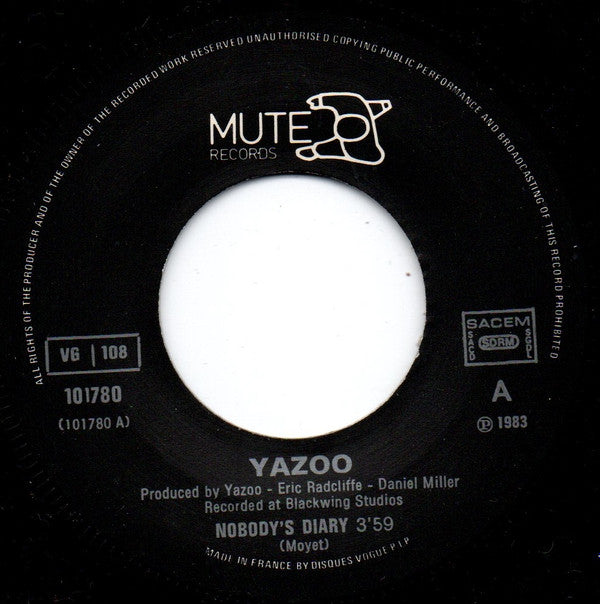 Yazoo : Nobody's Diary / State Farm (7",45 RPM,Single)