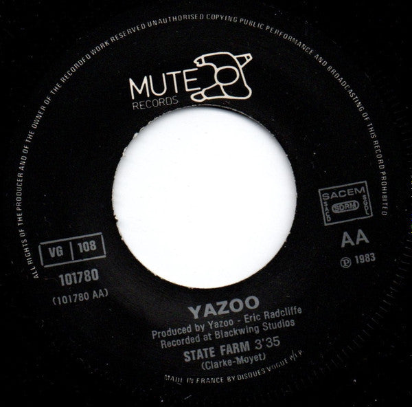 Yazoo : Nobody's Diary / State Farm (7",45 RPM,Single)