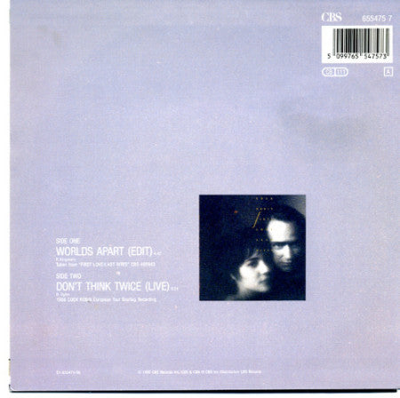 Cock Robin : Worlds Apart  (7",45 RPM,Single)