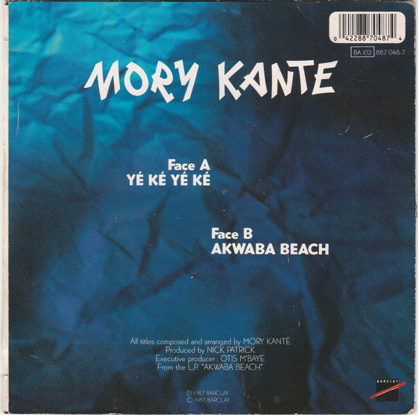 Mory Kanté : Yé Ké Yé Ké (7",45 RPM,Single)