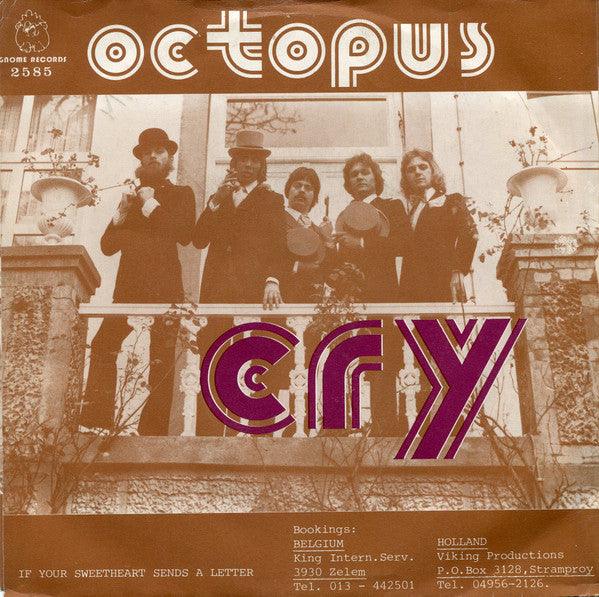 Octopus (5) : Cry (If Your Sweetheart Sends A Letter) (7",Single,45 RPM)