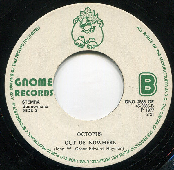 Octopus (5) : Cry (If Your Sweetheart Sends A Letter) (7",Single,45 RPM)