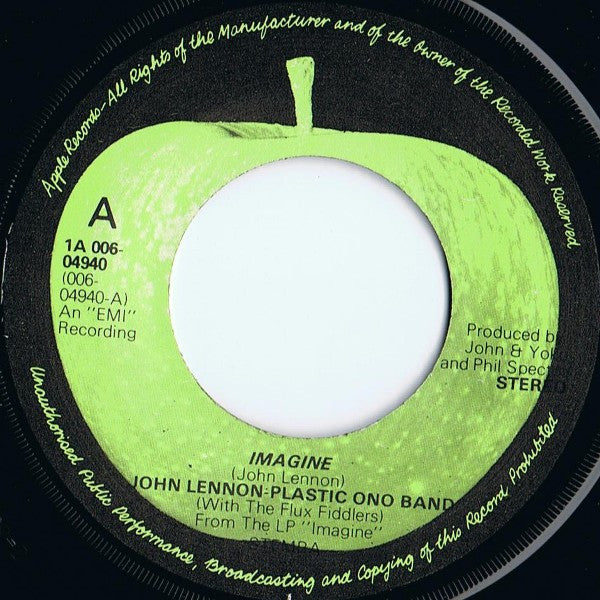 John Lennon : Imagine (7",45 RPM,Single,Reissue)