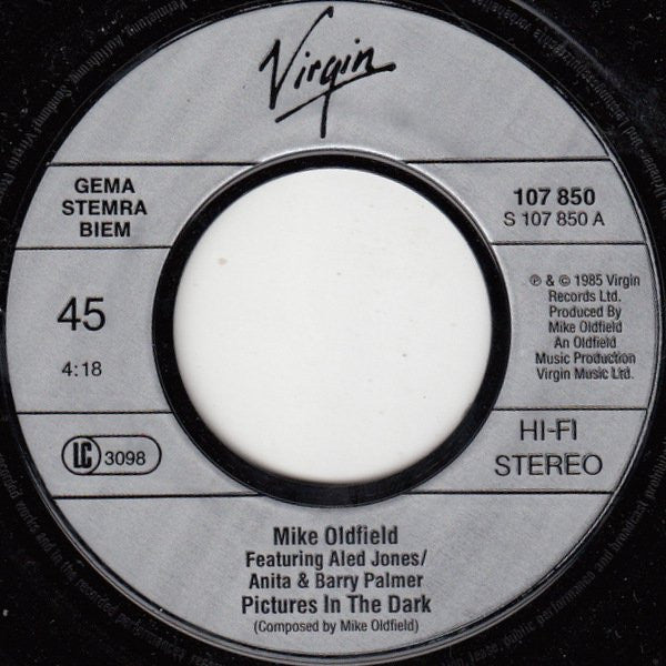 Mike Oldfield : Pictures In The Dark (7",45 RPM,Single,Stereo)