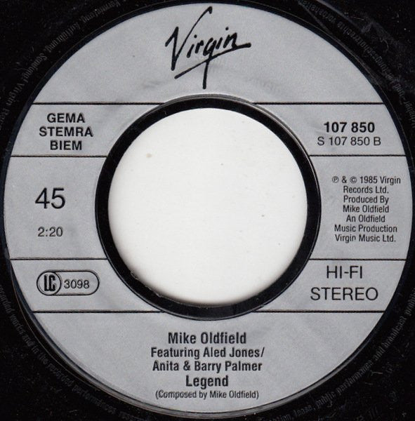 Mike Oldfield : Pictures In The Dark (7",45 RPM,Single,Stereo)