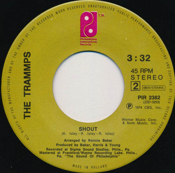 Trammps, The : Where Do We Go From Here (7",45 RPM,Stereo)