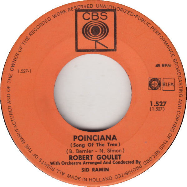 Robert Goulet : Poinciana (7",45 RPM,Single)