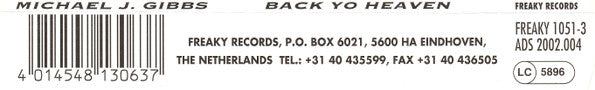 Michael J. Gibbs : Back To Heaven (Maxi-Single)