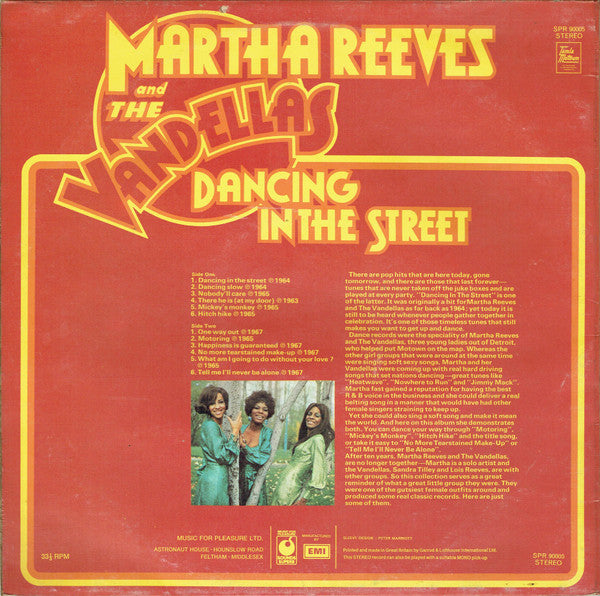 Martha Reeves & The Vandellas : Dancing In The Street (LP,Compilation)