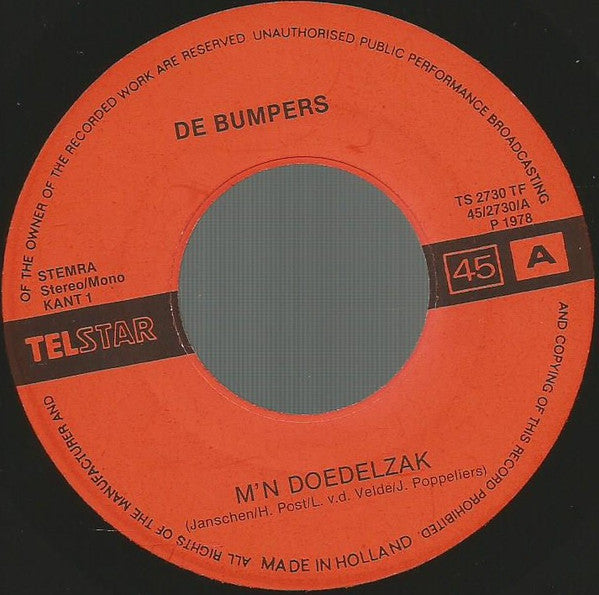De Bumpers : M'n Doedelzak (7",45 RPM,Single)