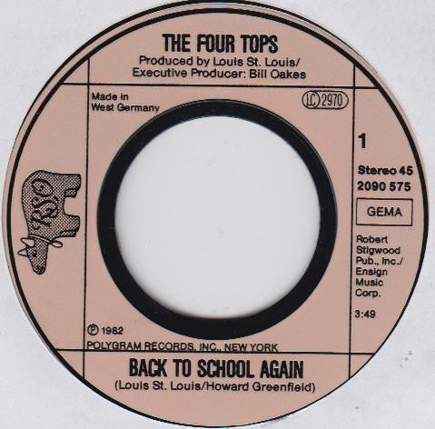 Four Tops : Back To School Again (7",45 RPM,Single)