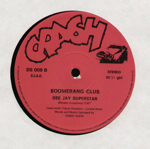 Boomerang Club Band : Dee Jay Superstar (12",33 ⅓ RPM)