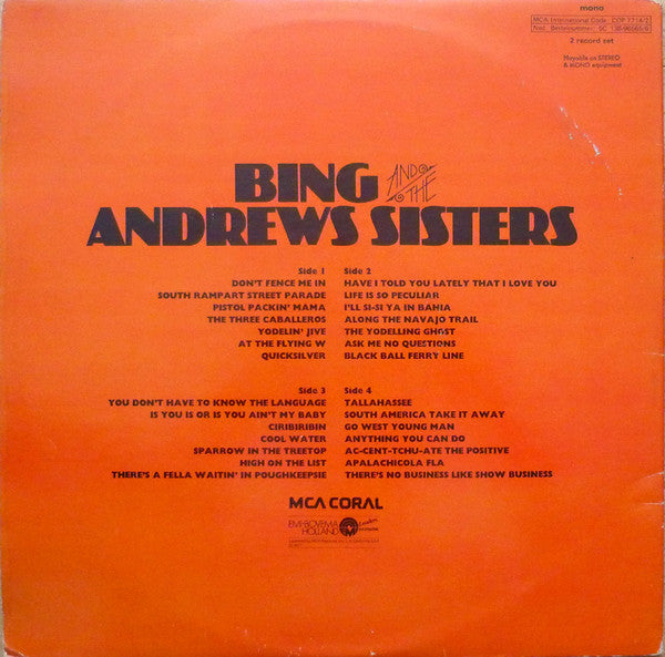 Bing Crosby And Andrews Sisters, The : Bing And The Andrews Sisters (LP,Compilation)