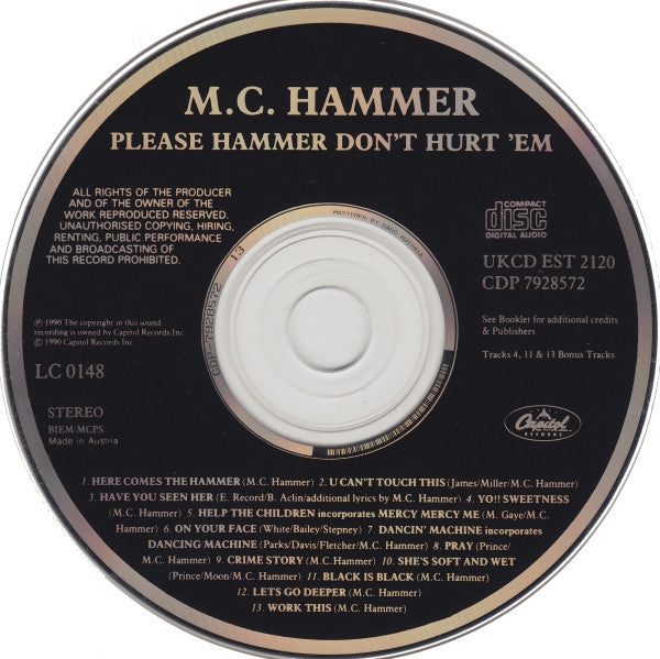 MC Hammer : Please Hammer Don't Hurt 'Em (CD, Album)