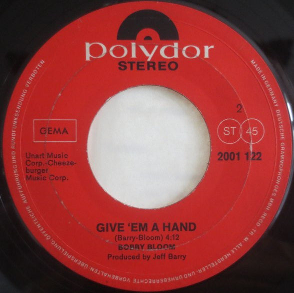 Bobby Bloom : Heavy Makes You Happy (7",45 RPM,Single)